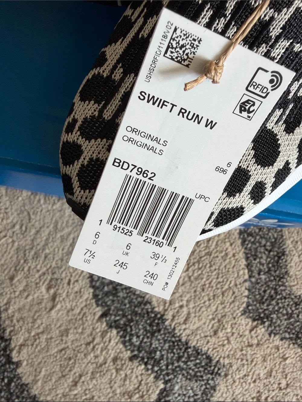 adidas Women’s Black & White Leopard Sneakers